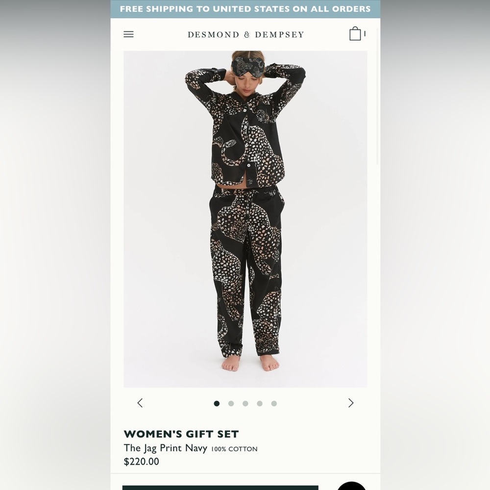 Desmond and Dempsey Jag print pajamas